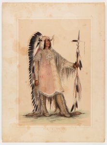 Mah-to-toh-pa, il capo Mandan da George Catlin