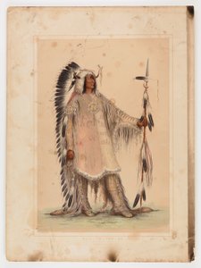 Mah-to-toh-pa, il capo Mandan da George Catlin