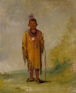 Me-sóu-wahk, Capelli di cervo, Figlio prediletto di Kee-o-kúk da George Catlin