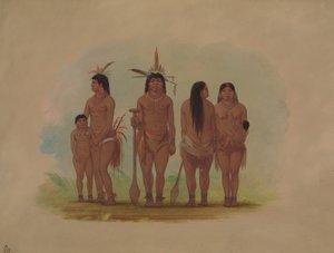 Membri della tribù Payaguas, 1854-1869 da George Catlin