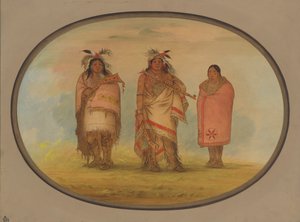 Capo Menomonie, sua moglie e figlio, 18611869 da George Catlin
