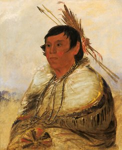 Ni-a-có-mo, Fissa con il Piede, un Coraggioso, 1830 da George Catlin