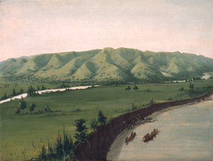 Nishnabottana Bluffs, 1070 miglia sopra St. Louis, 1832 da George Catlin