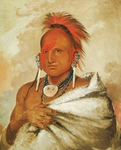 O-rón-gás-see, Cacciatore di Orsi, un guerriero celebre, 1832 da George Catlin