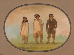 Capo Oneida, sua sorella e un missionario, 1861-1869 da George Catlin