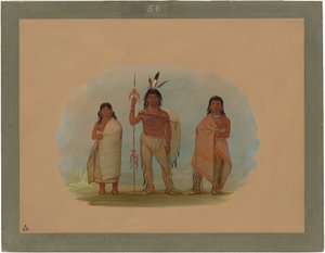 Capo Ottawa, Sua Moglie e un Guerriero da George Catlin