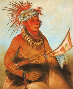 Pah-ta-cóo-chee, Cedro che spara, un coraggioso, 1832 da George Catlin