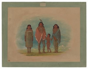 Capo Patagonico, Suo Fratello e Figlia da George Catlin