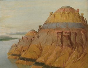 La pittoresca Clay Bluff, 1700 miglia sopra St. Louis