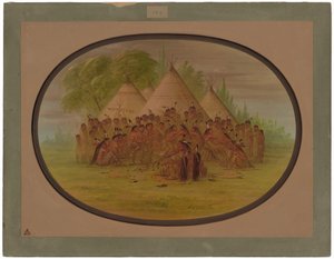Danza della Pipa - Assinneboine da George Catlin