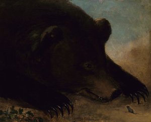 Ritratti di un orso grizzly e di un topo, a grandezza naturale da George Catlin