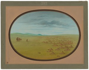 Villaggio di Cani della Prateria da George Catlin