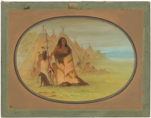 Capo Puncah Circondato dalla Sua Famiglia da George Catlin