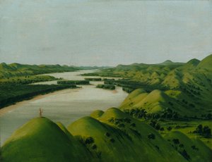 River Bluffs, 1320 miglia sopra St. Louis da George Catlin