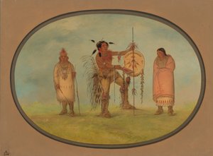 Guerriero Saukie, sua moglie e un ragazzo, 1861-1869 da George Catlin