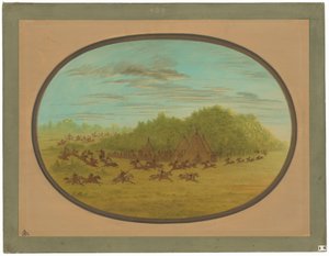 Combattimento Simulato dei Comanche da George Catlin