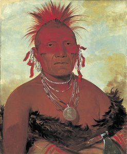 Shón-ka-ki-he-ga, Capo del Cavallo, Capo Supremo dei Pawnee, 1832 da George Catlin