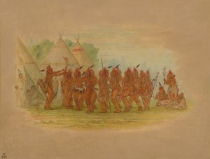 Danza degli schiavi - Saukie, 1861 da George Catlin