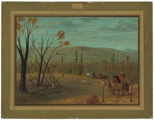 I fratelli Cheyenne che tornano dalla caccia autunnale da George Catlin