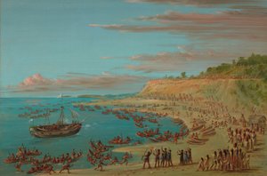 Il Grifone entra nel porto di Mackinaw. 27 agosto 1679 da George Catlin