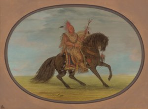 La volpe in corsa su un bel cavallo - Saukie, 1861-1869 da George Catlin