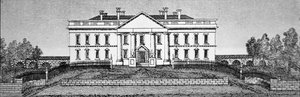 La Casa Bianca nel 1820 (incisione) da George Catlin