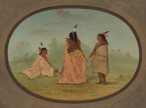 Tre uomini Blackfoot, 1855-1869 da George Catlin