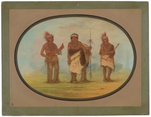 Tre indiani Iowa da George Catlin