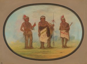 Tre indiani Iowa, 1861-1869 da George Catlin