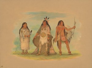 Tre indiani Minatarree, 1861