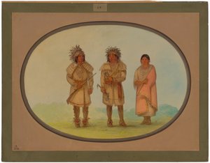 Tre indiani Peoria da George Catlin