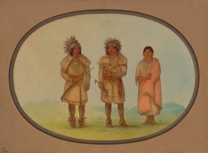 Tre indiani Peoria da George Catlin