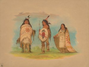 Tre indiani Riccarree, 1861