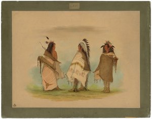 Tre Guerrieri Shoshonee da George Catlin