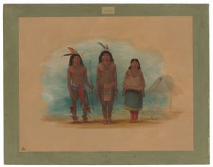 Tre indiani Taruma da George Catlin