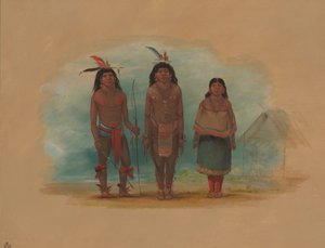 Tre indiani Taruma da George Catlin