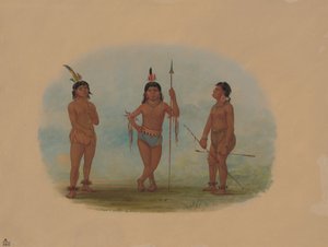 Tre giovani uomini Tobos da George Catlin