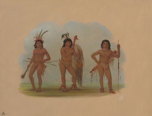 Tre indiani Zurumati da George Catlin