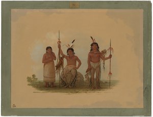 Due Guerrieri Arapaho e una Donna da George Catlin