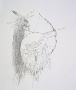 Un-ka-ka Ha-hon-she-kaw (Le unghie lunghe) 1852 da George Catlin