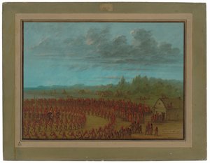 Danza di Guerra dei Saukies da George Catlin