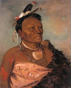 Wee-tá-ra-shá-ro, capo della tribù da George Catlin