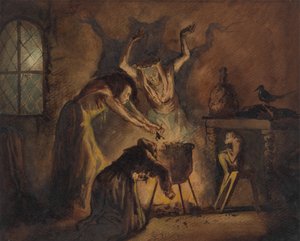 Scena delle tre streghe dal Macbeth di Shakespeare