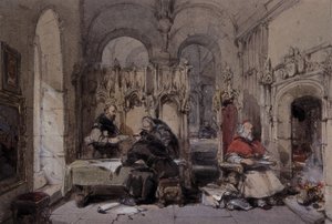La Biblioteca dei Monaci da George Cattermole