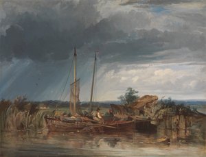 Due Barche da Pesca sulle Rive delle Acque Interne da George Chambers