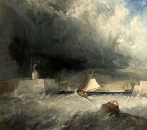 Porto di Whitby, North Yorkshire, 1836 da George Chambers