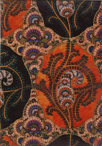 Design di tessuto per scialli Paisley, c.1871 da George Charles Haite