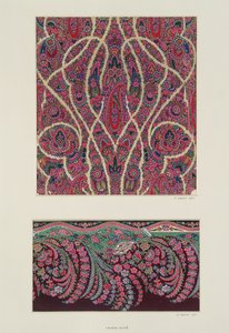 Disegni di tessuti per scialli di Paisley, c.1871 da George Charles Haite