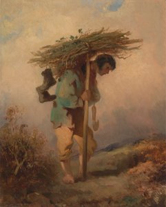 Un uomo che trasporta fascine