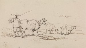 Un Contadino con il Bestiame da George Chinnery